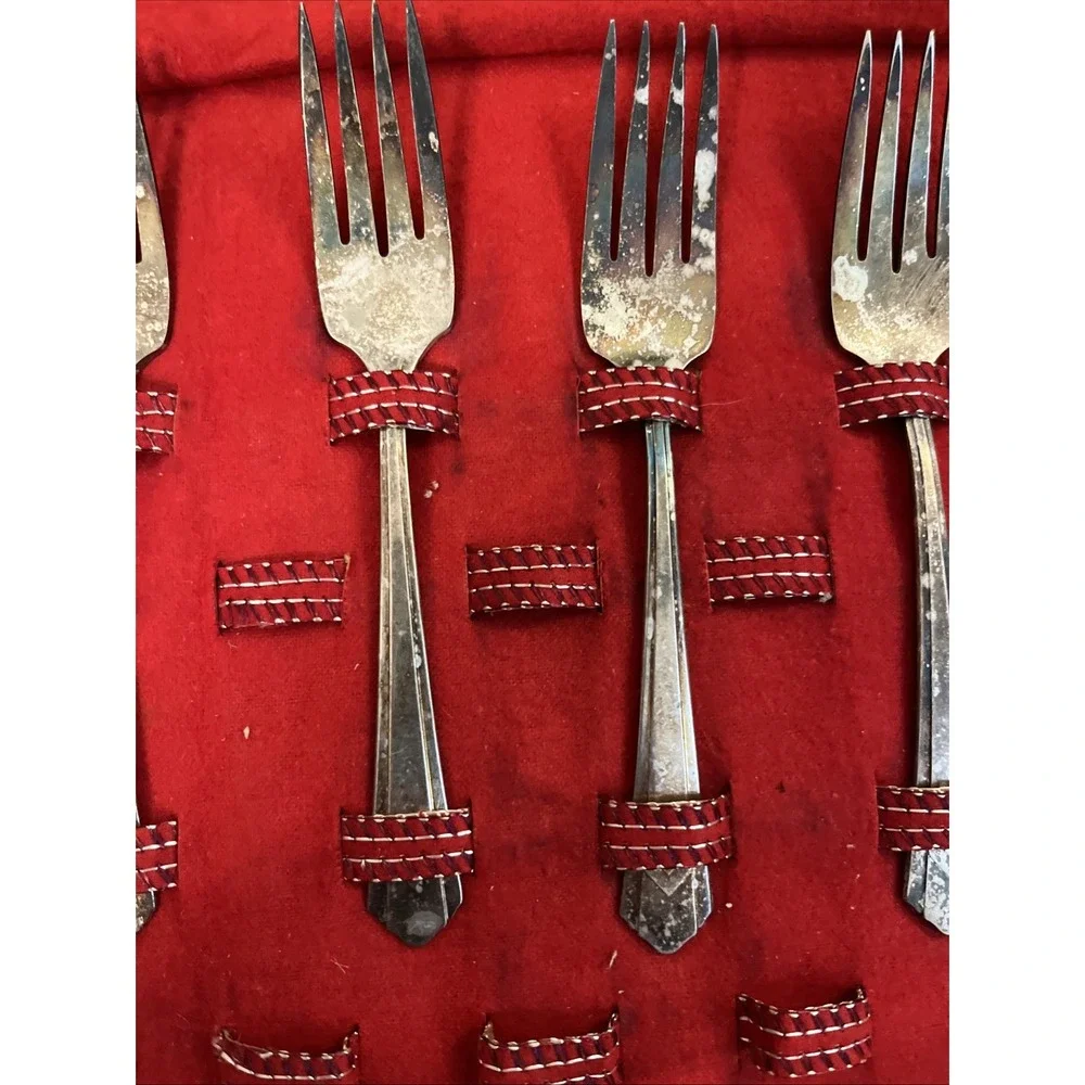 Antique Vintage Silverplate Flatware 16 Lot Oneida Rogers 1800s 1900s With Case